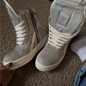 Rick Owens Geobasket furry *worn once*